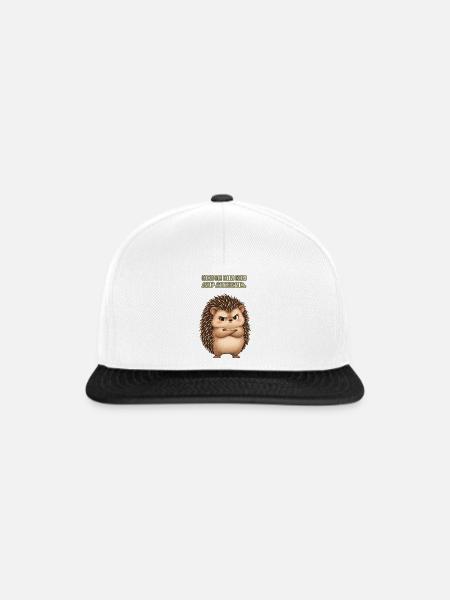 Igel auf Abstand - Snapback Cap - Weiß/Schwarz