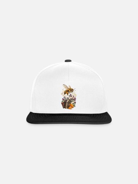 Imkerei Honigbiene - Snapback Cap - Weiß/Schwarz