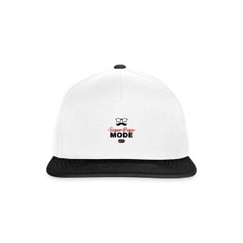 Cadeau Noël et naissance Papa - Casquette snapback - blanc/noir - Devant