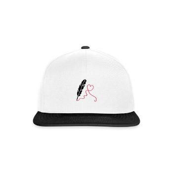 feder_love_2 - Snapback Cap - white/black - Front