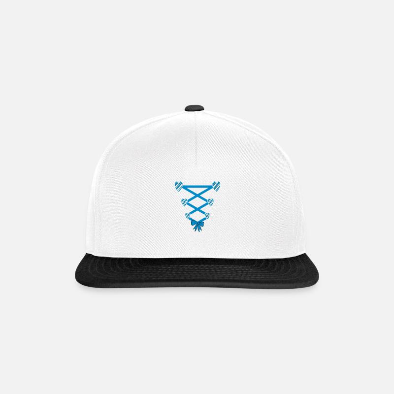 Volksfest Dirndl Ersatz - Snapback Cap - Weiß/Schwarz