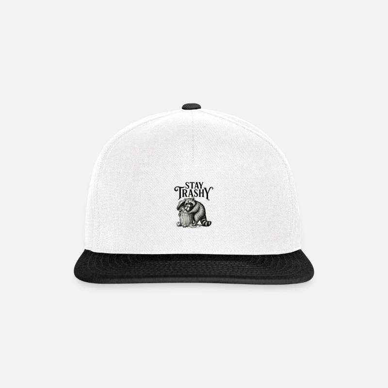 Restez Trash Racoon - Casquette snapback - blanc/noir