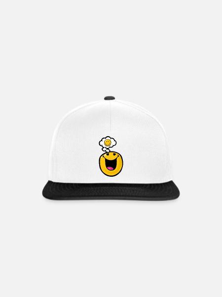 Smiley Love Infatuation - Snapback Cap - Weiß/Schwarz