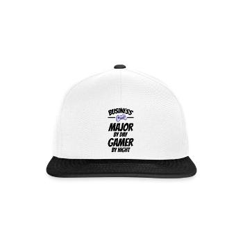 Business Major By Day Gamer By Night Video Game Pl - Snapback Cap - Weiß/Schwarz - Vorne