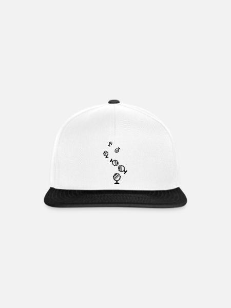 Spiegel Icon Silhouette - Snapback Cap - Weiß/Schwarz