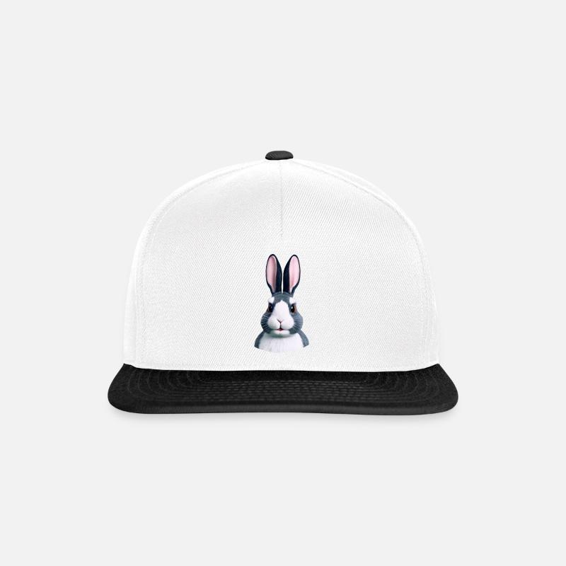 Rabbit - Not only at Easter - Snapback Cap - white/black