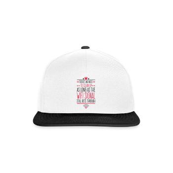 WLAN - Vous n’avez à nettoyer que lorsque le WLAN... - Casquette snapback - blanc/noir - Devant