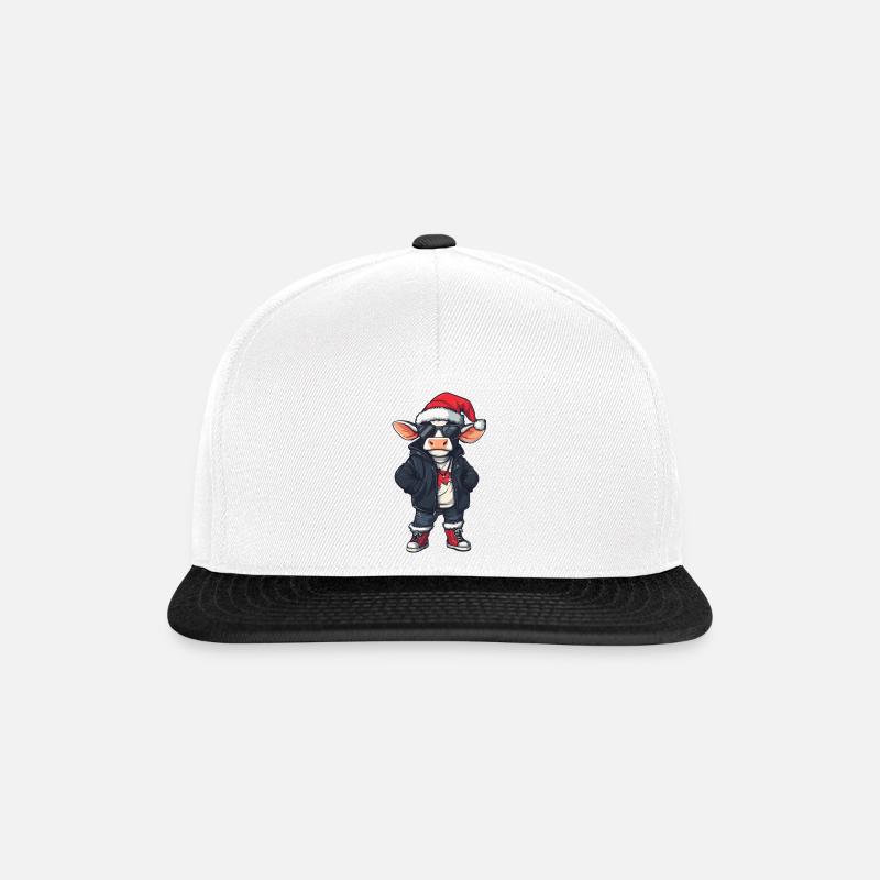 Vache Noël Hiver - Casquette snapback - blanc/noir