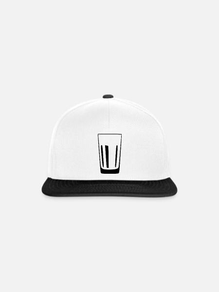 Glas Gastronomie Barkeeper Geschenk - Snapback Cap - Weiß/Schwarz