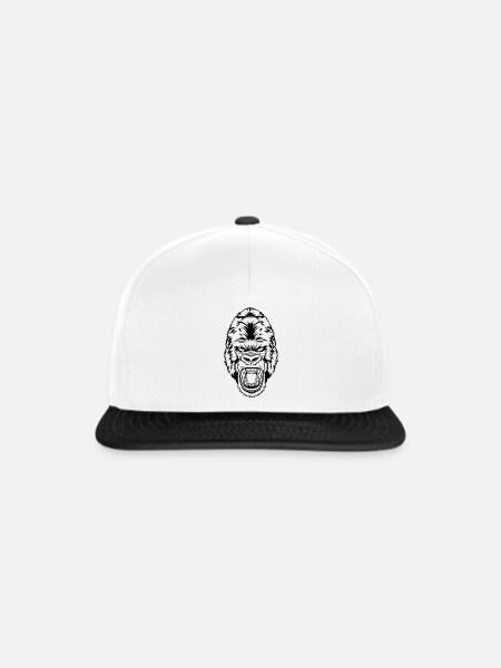 Blutige Echos auf Schwarz - Snapback Cap - Weiß/Schwarz