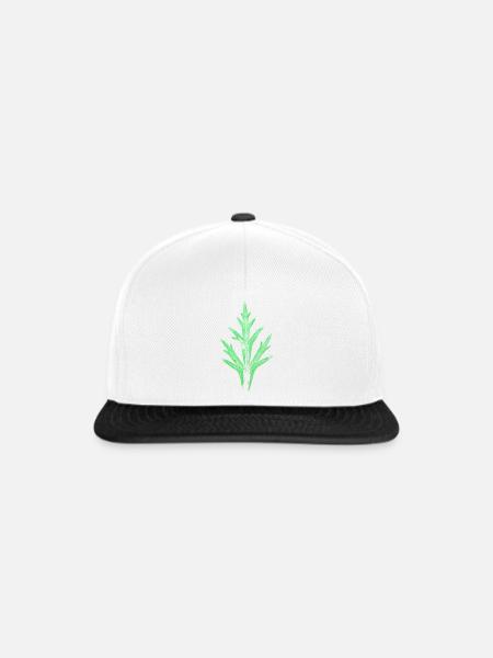 Blatt / Rittersporn - Garten & Natur - Snapback Cap - Weiß/Schwarz