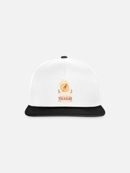 Thrifting Is My Treasure Map - Snapback Cap - Weiß/Schwarz