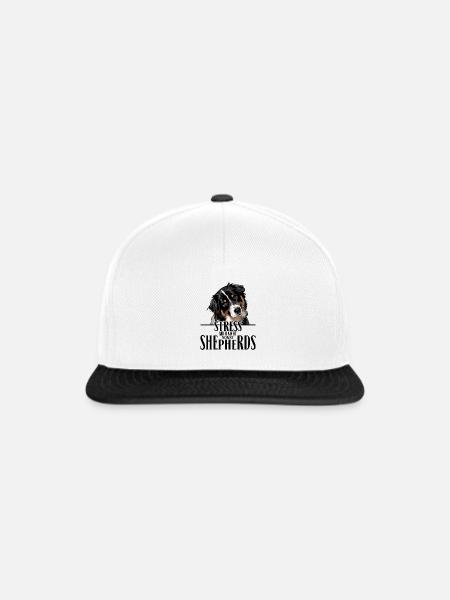 AUSTRALIAN SHEPHERD Spruch Wilsigns Aussie - Snapback Cap - Weiß/Schwarz