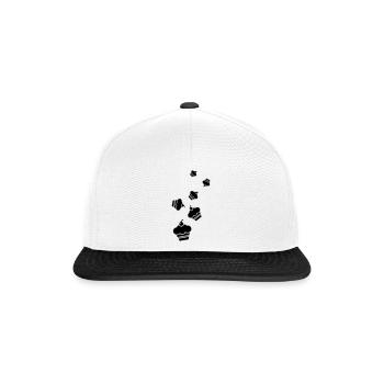 Icône Muffin Silhouette - Casquette snapback - blanc/noir - Devant