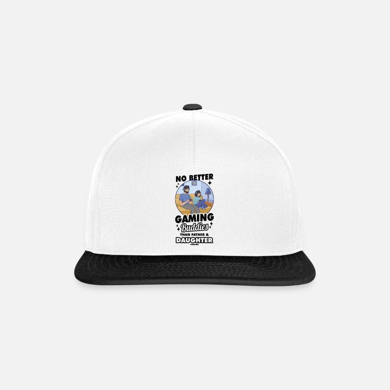 Vater und Tochter - Snapback Cap - Weiß/Schwarz