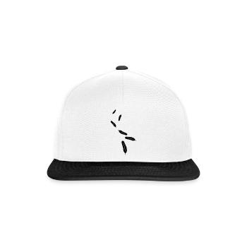 Symbole de plume - Casquette snapback - blanc/noir - Devant