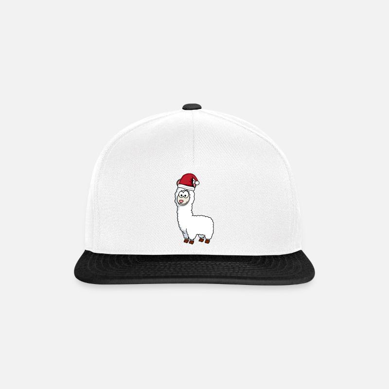 Alpaga Comic Noël - Casquette snapback - blanc/noir