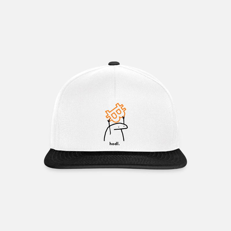 Hodl. - Snapback Cap - Weiß/Schwarz