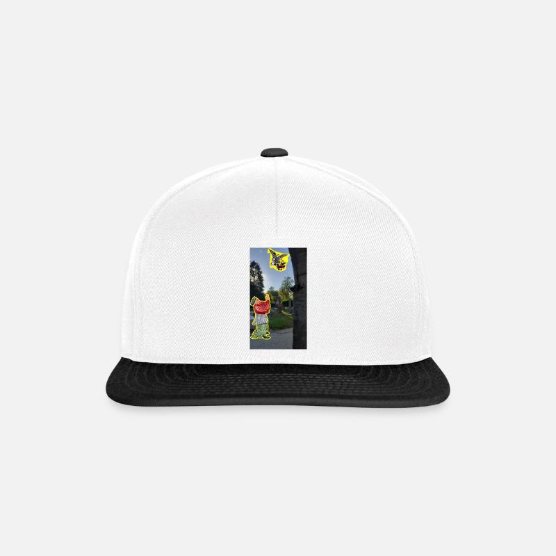 Saint Michael crushes Satan - Snapback Cap - white/black