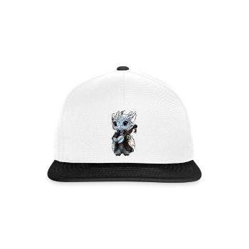 Bard Ice draconic character RPG Dragonborn - Casquette snapback - blanc/noir - Devant