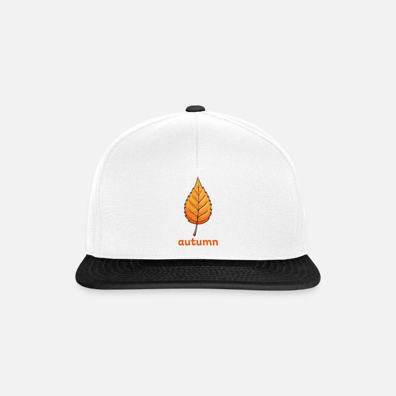 Autumn-Leaf - Snapback Cap - Weiß/Schwarz