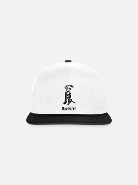 Hundskerl - Pfundskerl - Snapback Cap - Weiß/Schwarz