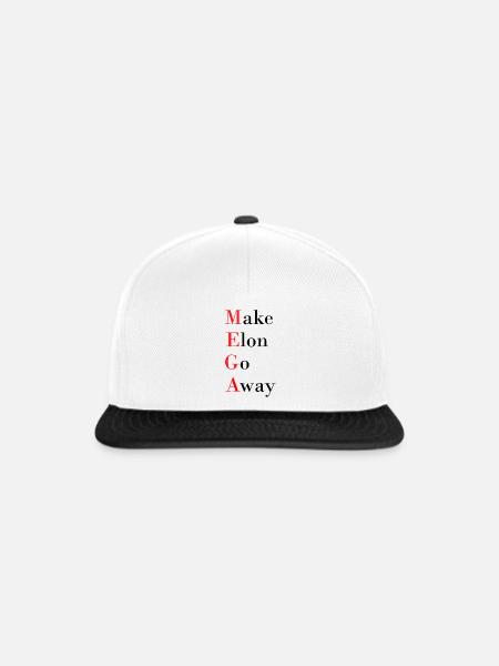 MEGA - Snapback Cap - Weiß/Schwarz