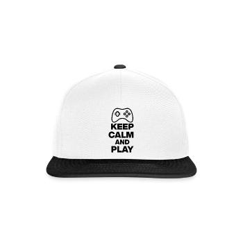 KEEP CALM AND PLAY! NERDLIFE GAMING ONLINE - Snapback Cap - white/black - Front