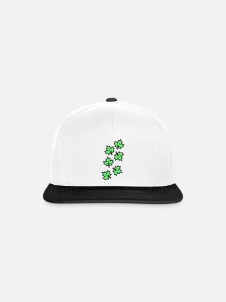 Ahornblatt Blätter Symbol - Snapback Cap - Weiß/Schwarz