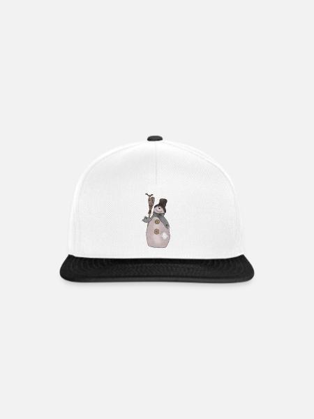 Schaebiger_Schneemann - Snapback Cap - Weiß/Schwarz