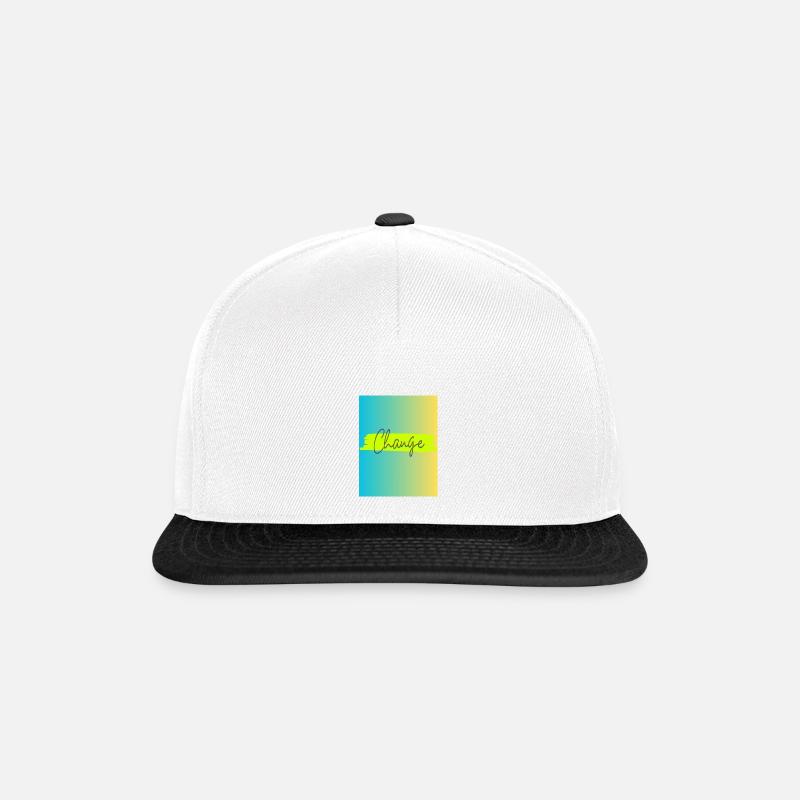 Change "turquoise goes yellow" - Snapback Cap - Weiß/Schwarz