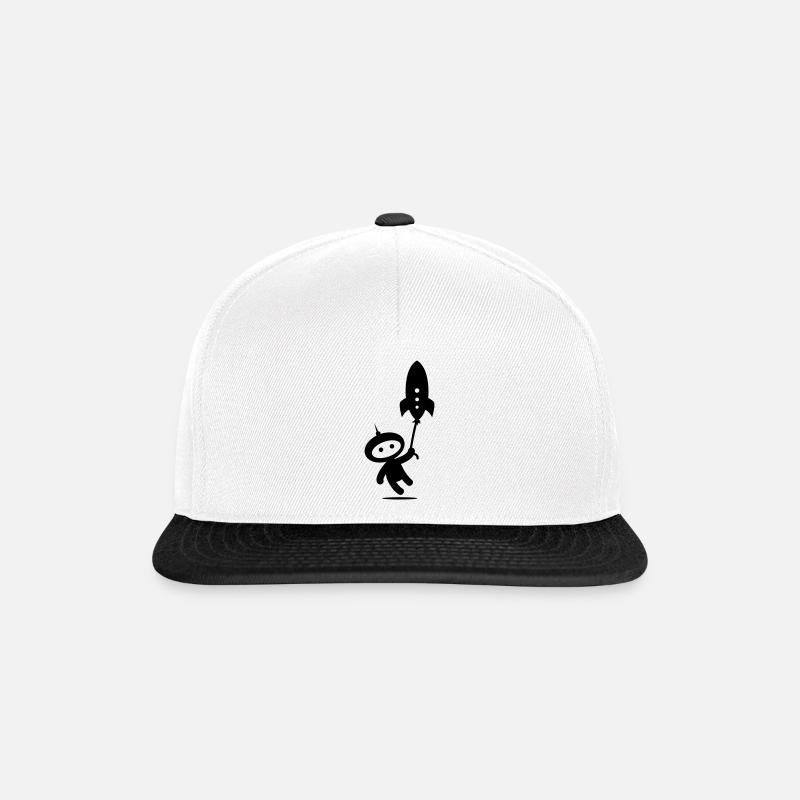 Kosmonaut - Snapback Cap - Weiß/Schwarz