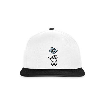 Argentina Bebé Fútbol Fan - Snapback Cap - Weiß/Schwarz - Vorne