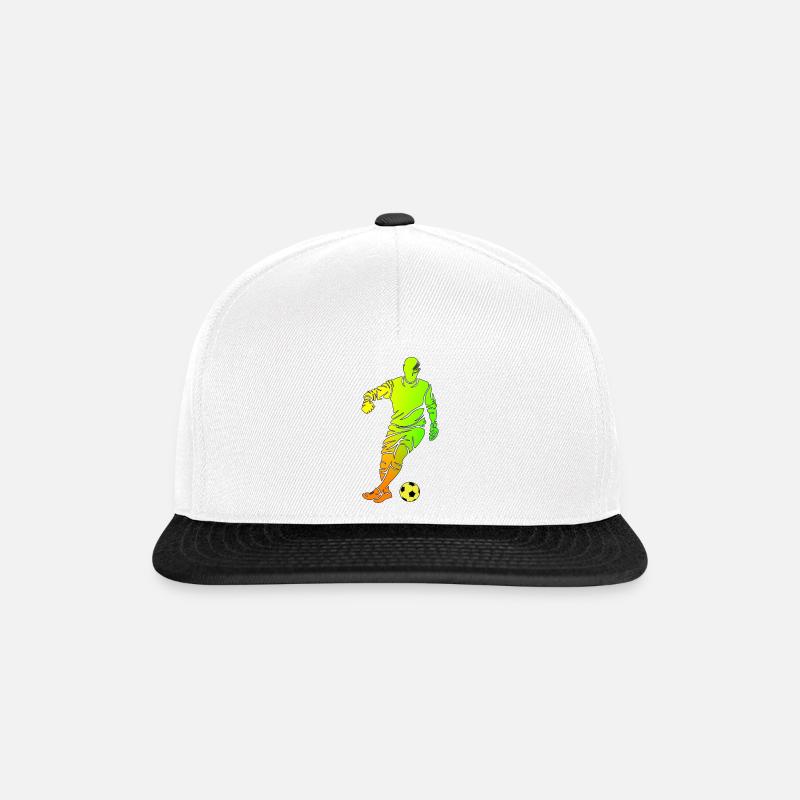 Fußball - Snapback Cap - Weiß/Schwarz