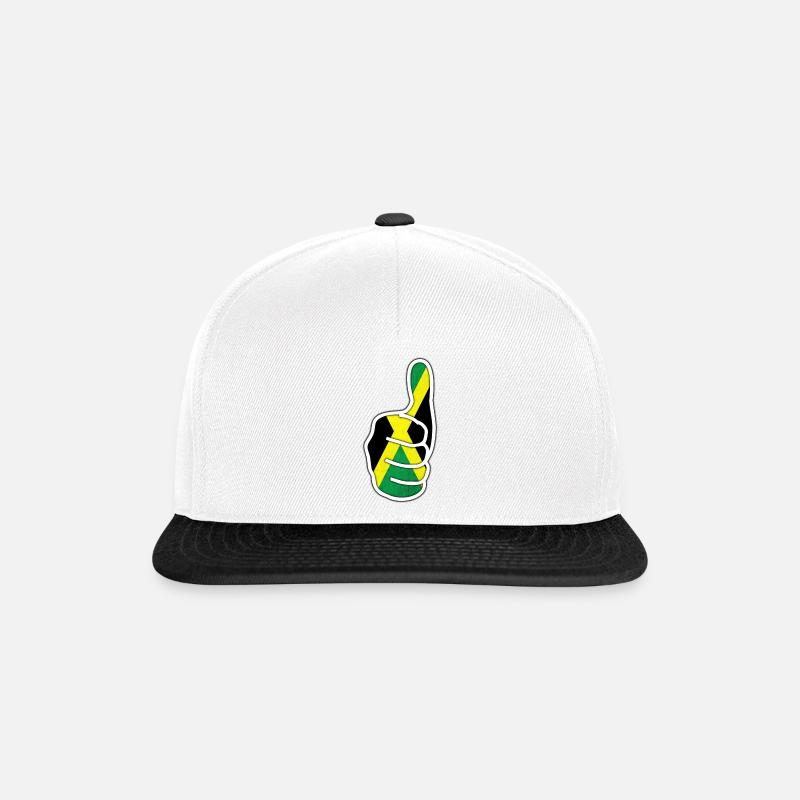 jamaica thumb - Snapback Cap - white/black