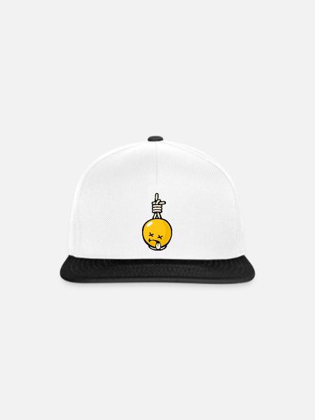 Smiley Suicidal - Snapback Cap - Weiß/Schwarz