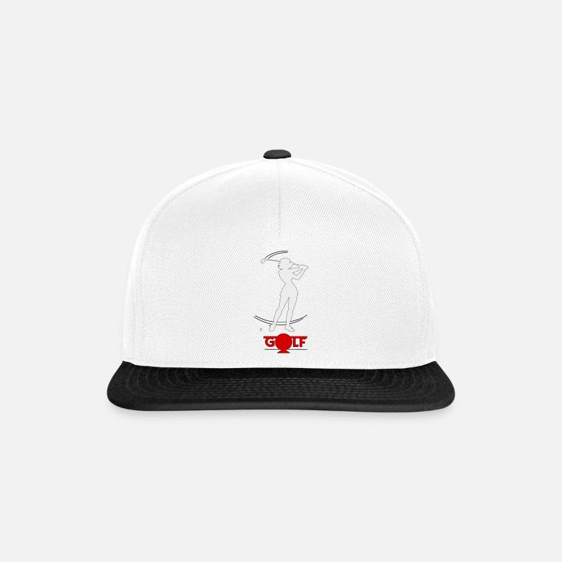 Golfeuse rétro - Casquette snapback - blanc/noir