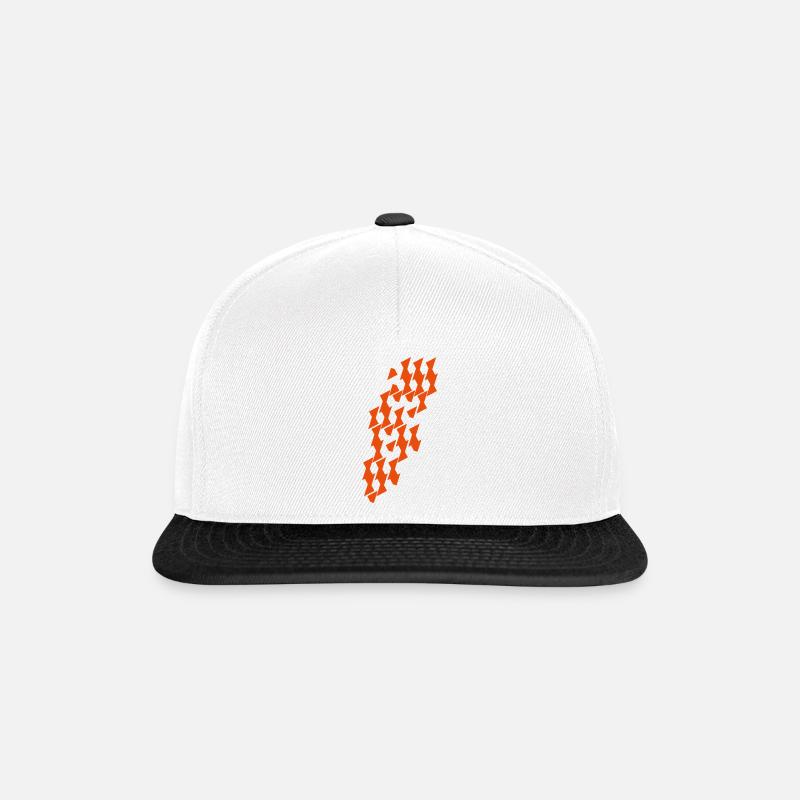 Modul_Muster in Combinatorics - Snapback Cap - white/black