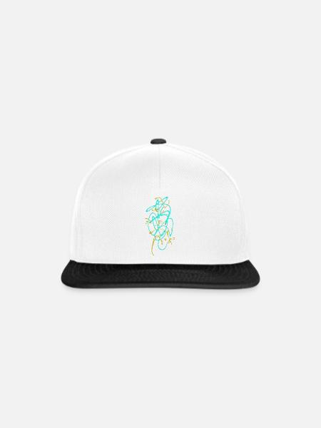 Abstrakt - Snapback Cap - Weiß/Schwarz