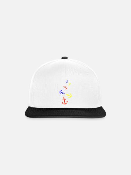 Anker - Snapback Cap - Weiß/Schwarz