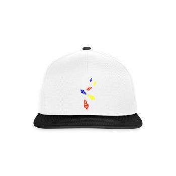 Symbole de fusée - Casquette snapback - blanc/noir - Devant