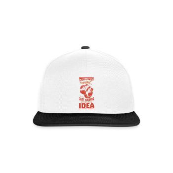 A Day Without Boxing Is Like Just Kidding I Have N - Snapback Cap - Weiß/Schwarz - Vorne