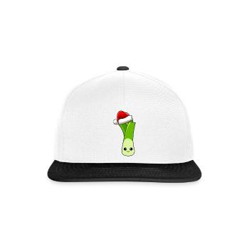 lauch Weihnachten Comic Xmas - Snapback Cap - Weiß/Schwarz - Vorne