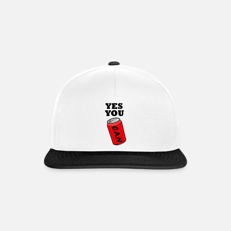 can - Snapback Cap - white/black