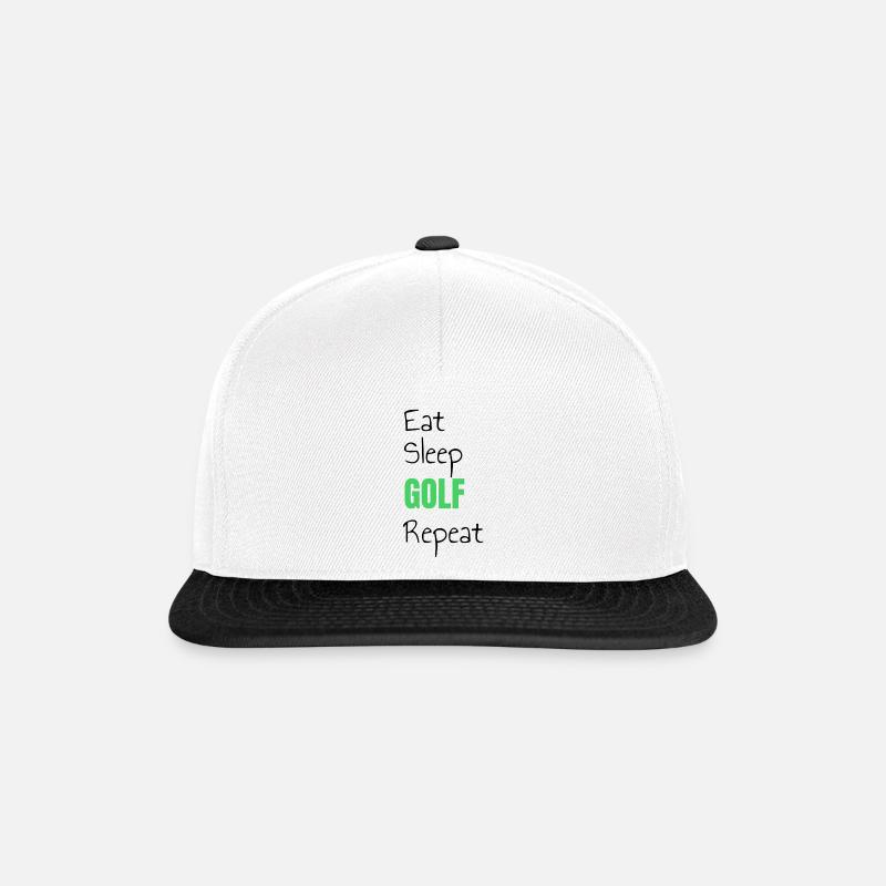 Golf Shirt - Snapback Cap - Weiß/Schwarz