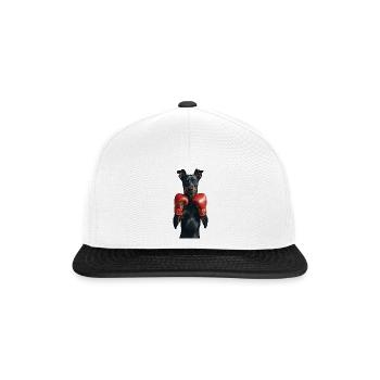 Dobermann - Snapback Cap - Weiß/Schwarz - Vorne