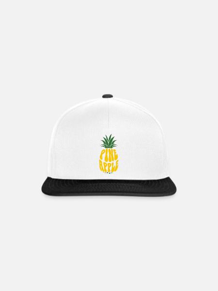 Pineapple Fruit Ananas Obst - Snapback Cap - Weiß/Schwarz