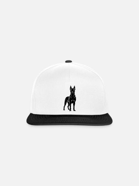 Belgischer Malinois - Snapback Cap - Weiß/Schwarz