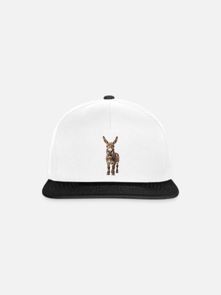 Esel - Snapback Cap - Weiß/Schwarz