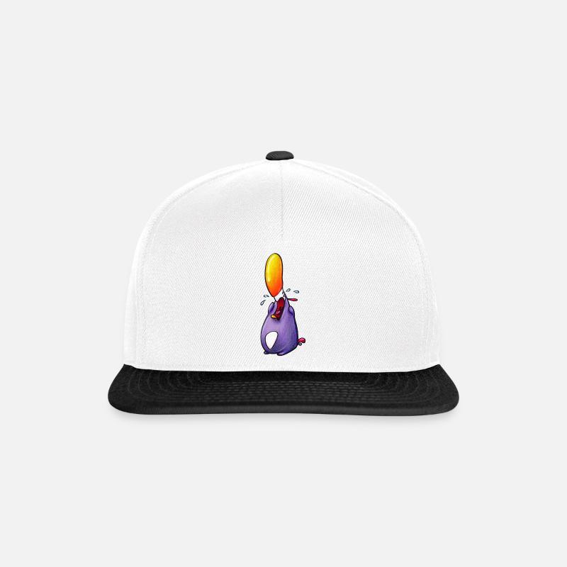 plärrender pinguin - Snapback Cap - Weiß/Schwarz